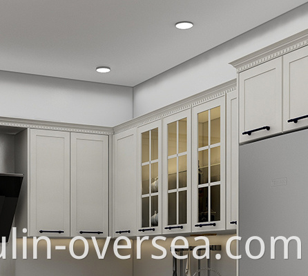 American pastoral shaped paint door style kitchen cabinet